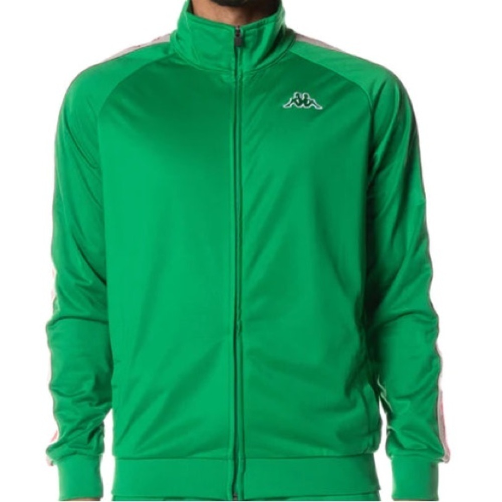 Kappa Logo Tape Dartem Green‎ Full Zip Track Jacket size XL